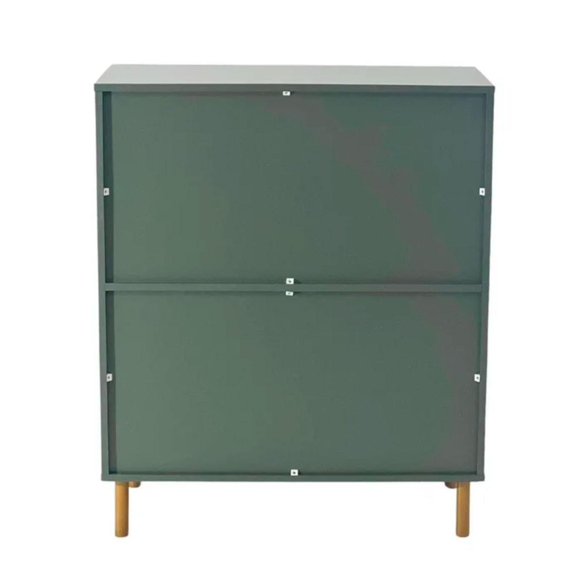 Cômoda 4 Gavetas Verde Oliva em MDF 80x40x96 cm Ditália