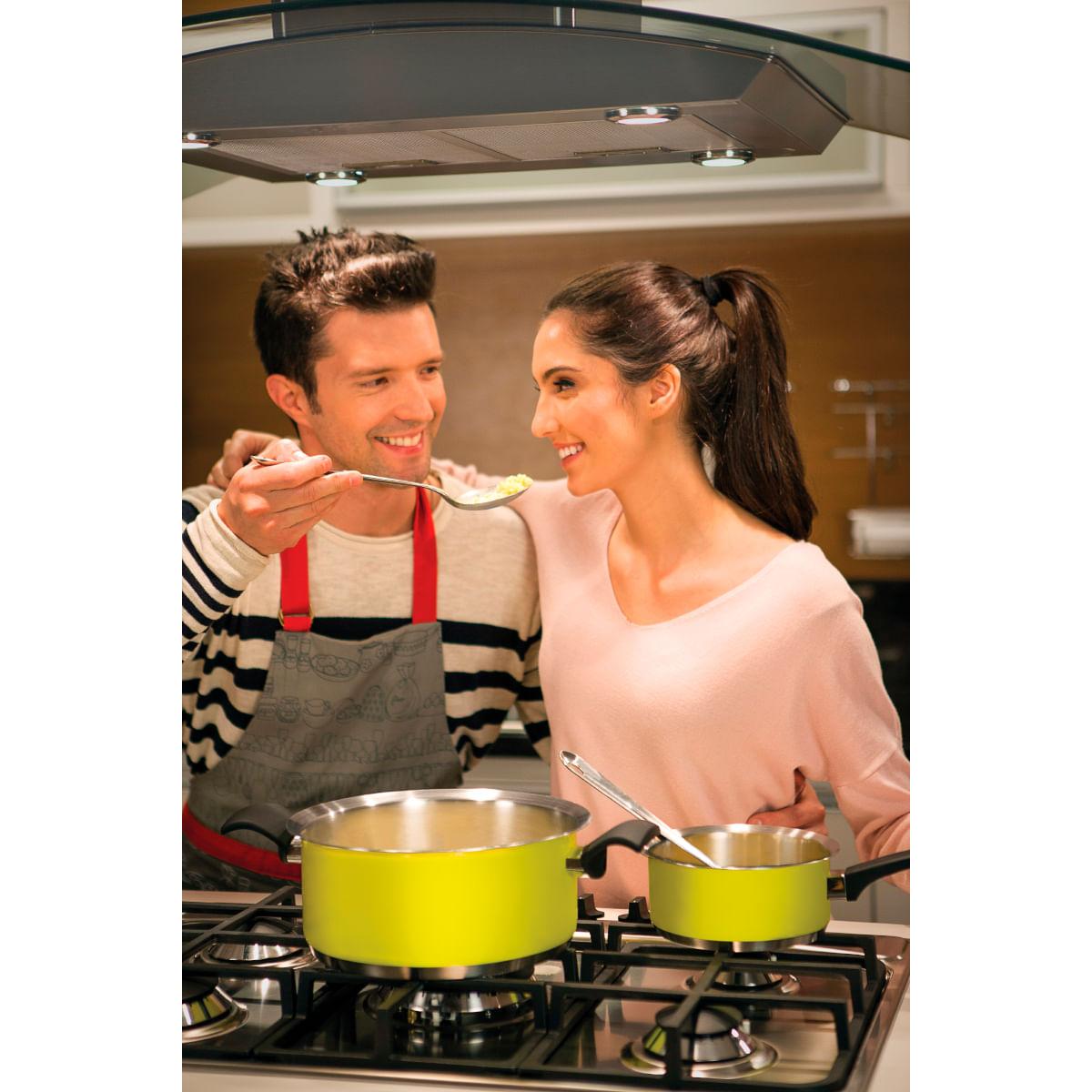 Jogo de Panelas 5 peças Inox Duo Color Amarela Tramontina 65380018
