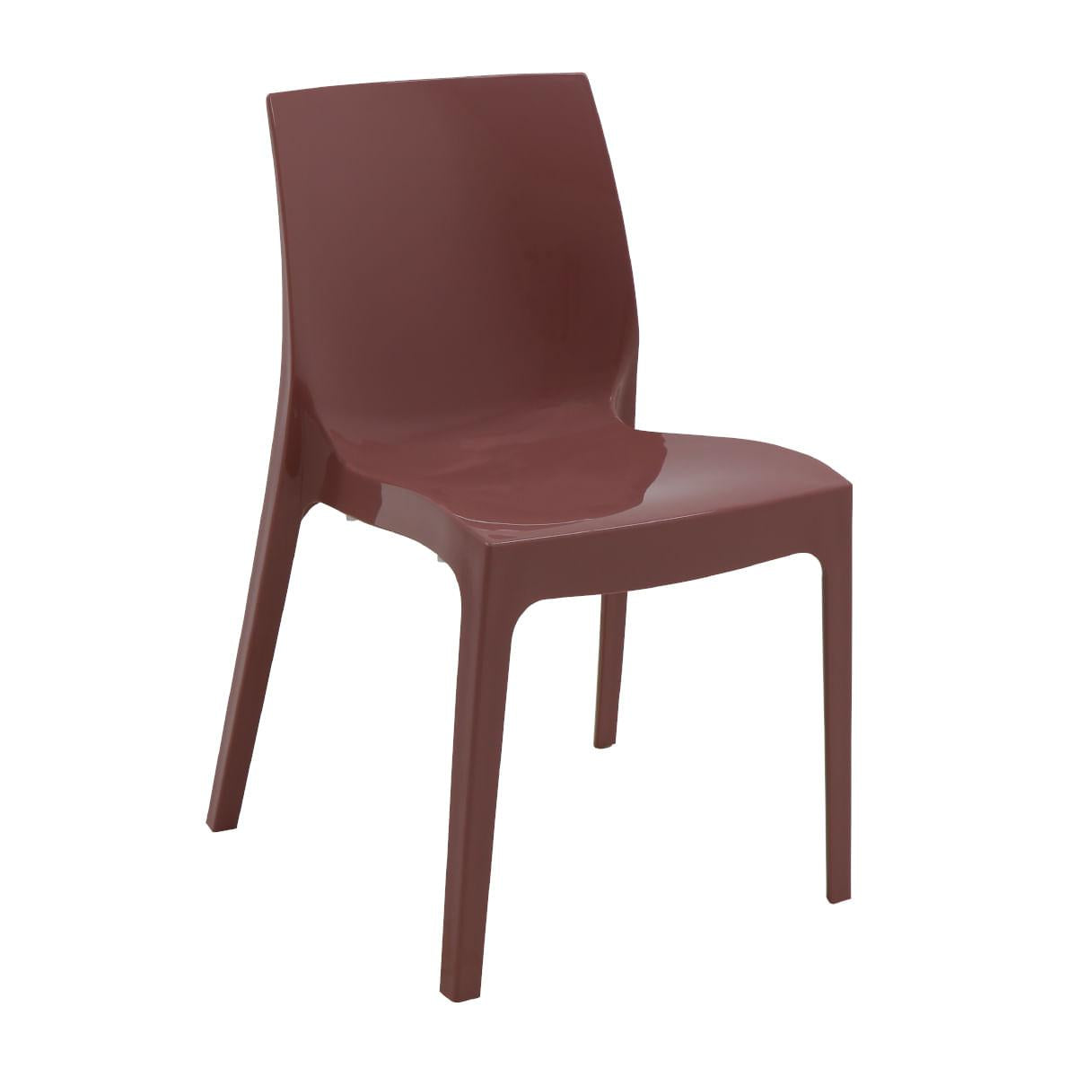 Cadeira Tramontina Alice Brilho em Polipropileno Ruby Mocha