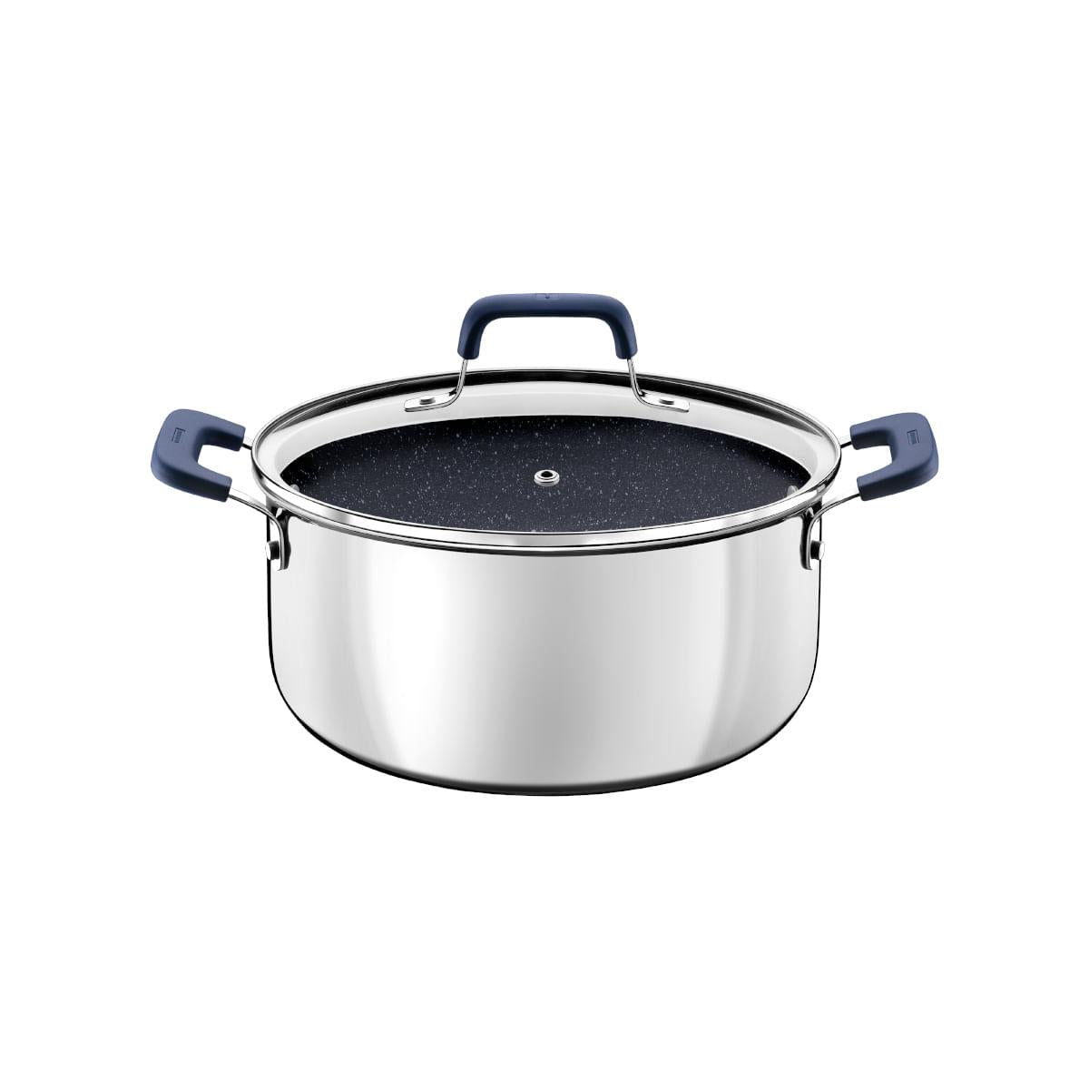 Caçarola Tramontina Romagna Aço Inox Cerâmico Black Stone 20 cm 3,2 L