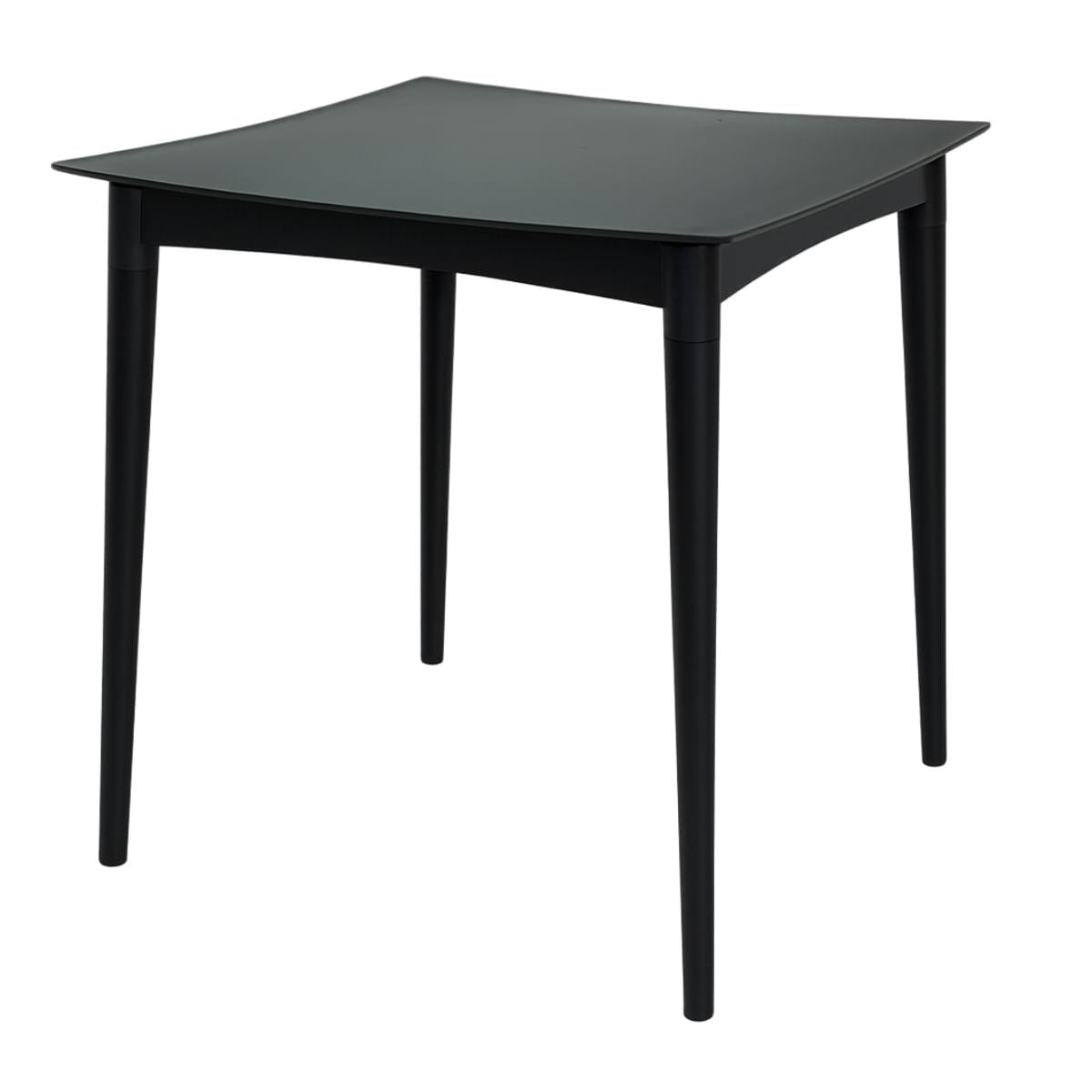 Mesa Tramontina Diana Preta 70cm em Polipropileno com Pés de Madeira