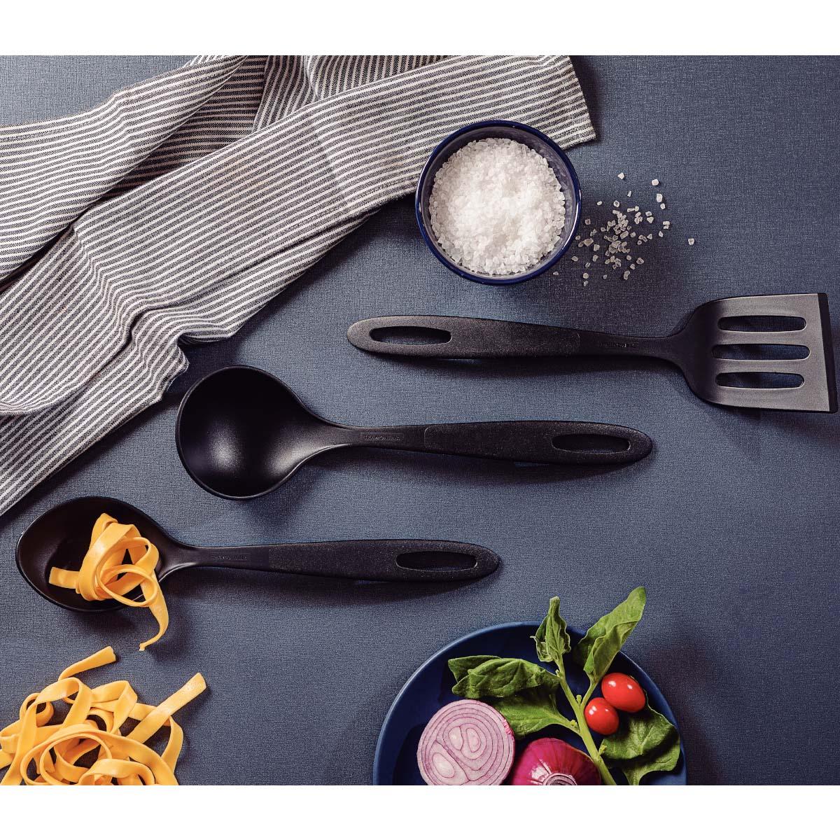 Jogo de Utensílios Tramontina Ability em Nylon Preto 3 Peças