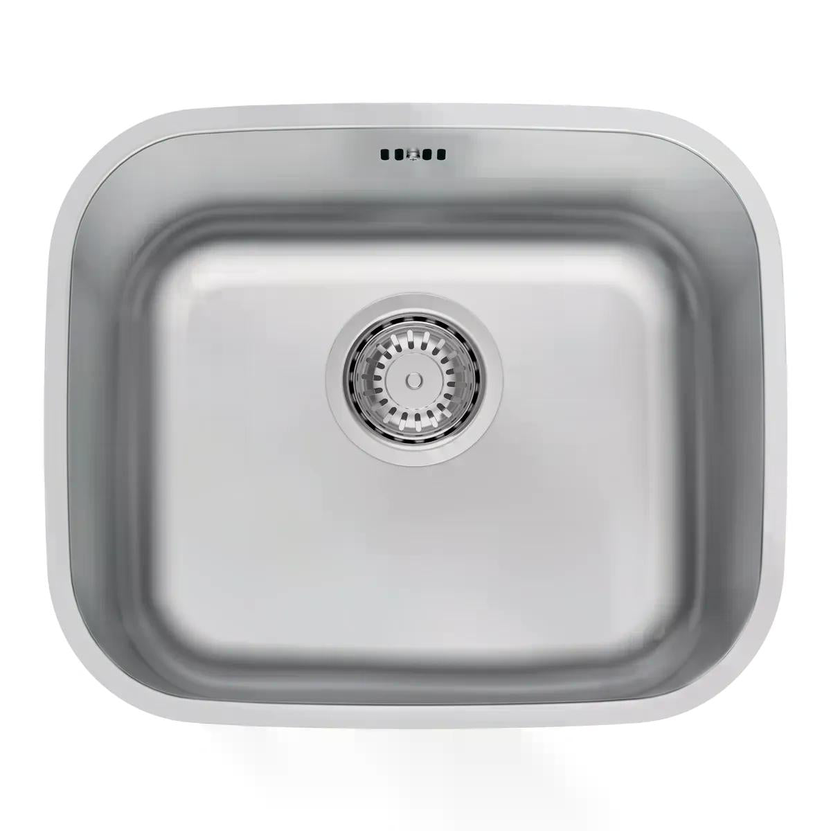 Cuba Tramontina Lavínia Plus 40 BL Inox Escovado 40 x 34 cm Válvula 4 1/2 pol com Escape