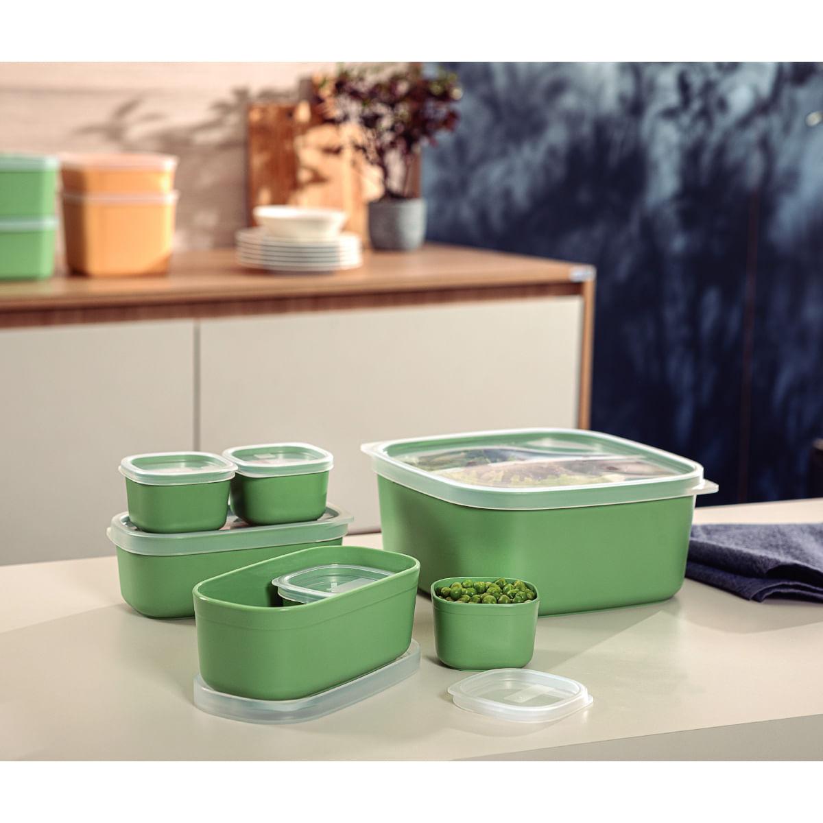 Jogo de Potes Tramontina MixColor em Polipropileno Verde Sálvia 7 Peças