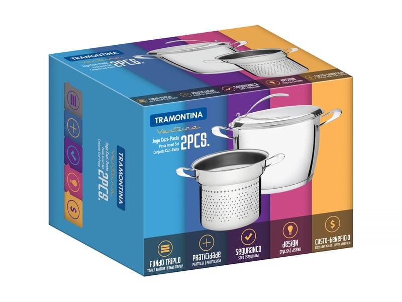 Cozi-Pasta Inox Ventura 2 Peças Tramontina 65360060