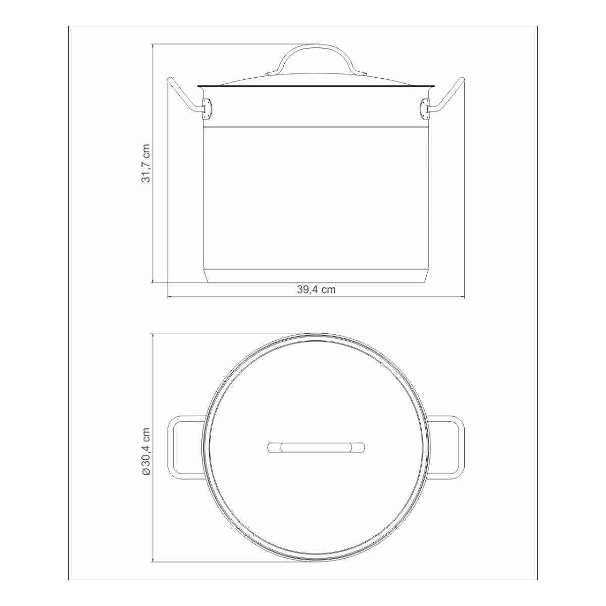 Caldeirão Tramontina Professional Aço Inox 28 cm 15,7 Litros
