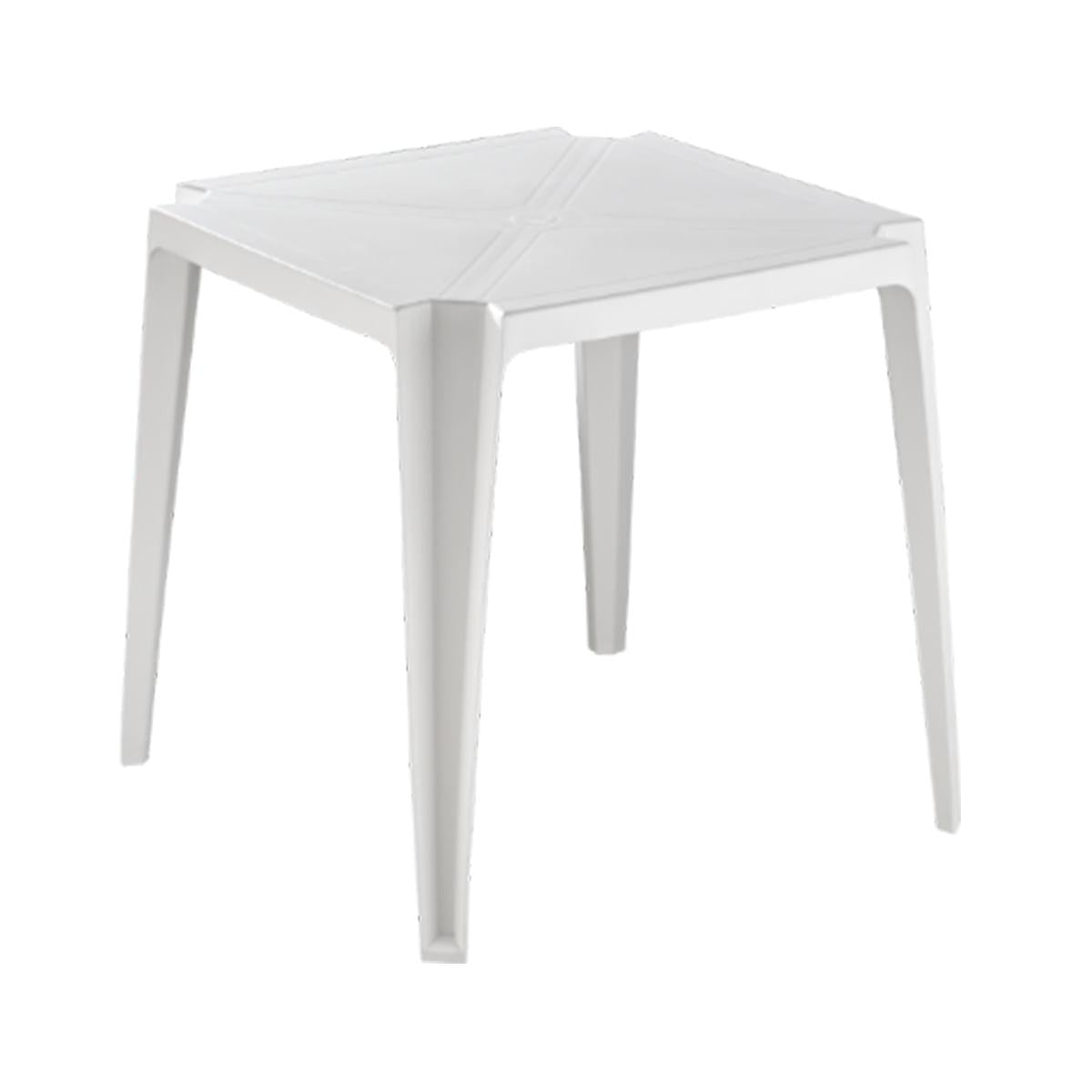 Mesa Plástica Empilhável Bar Branca 70x70x71 cm Pisani