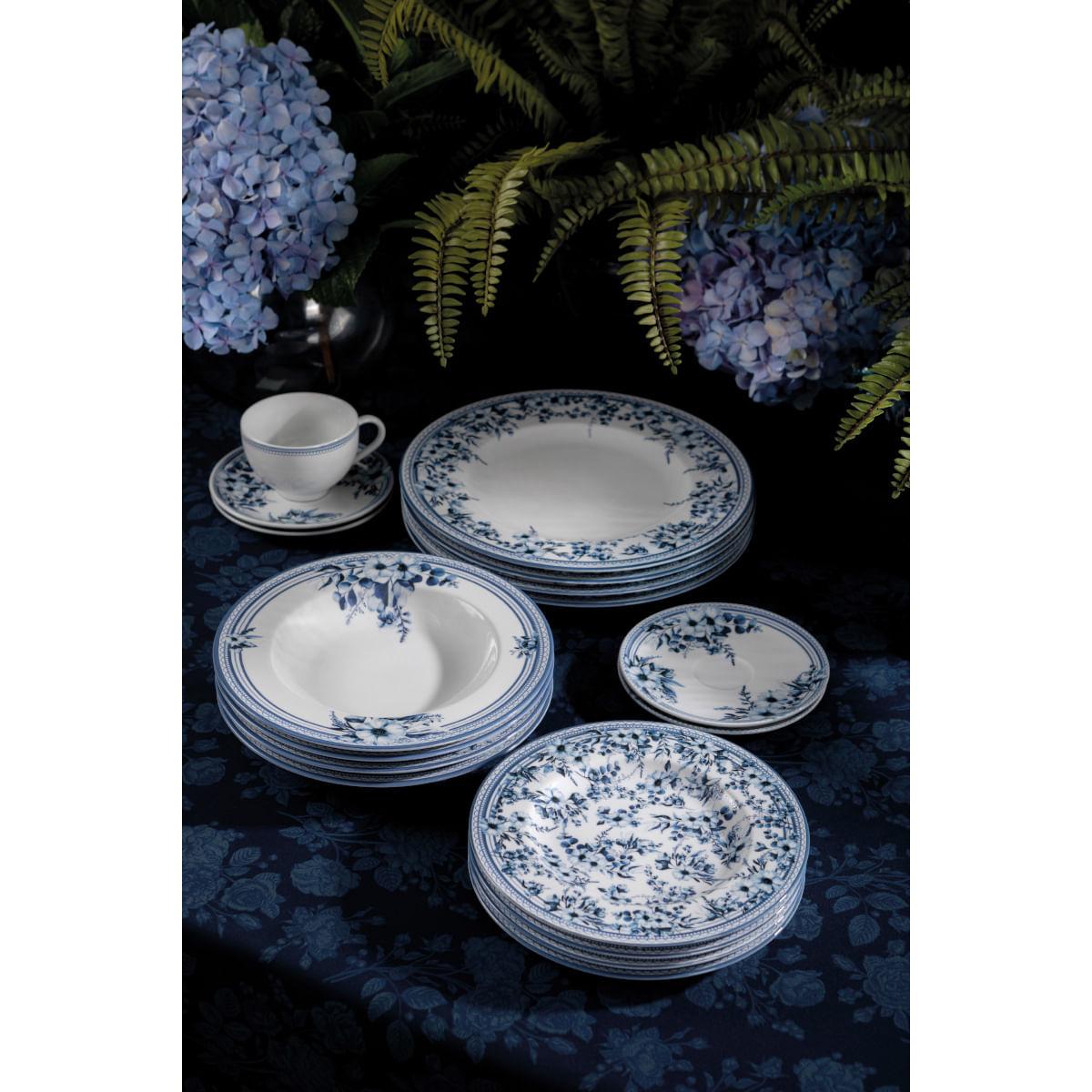 Aparelho de Jantar Tramontina Azzura em Porcelana Decorada 20 Peças