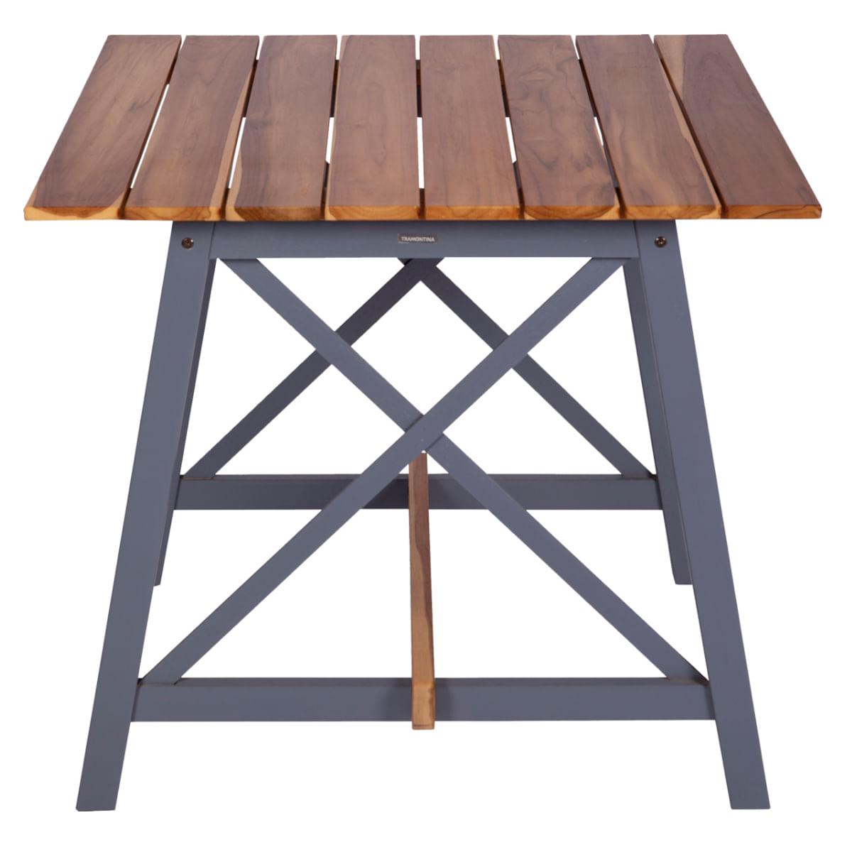 Mesa Quadrada Tramontina Mistral em Madeira Teca e Tauari com Acabamento Envernizado 80 cm