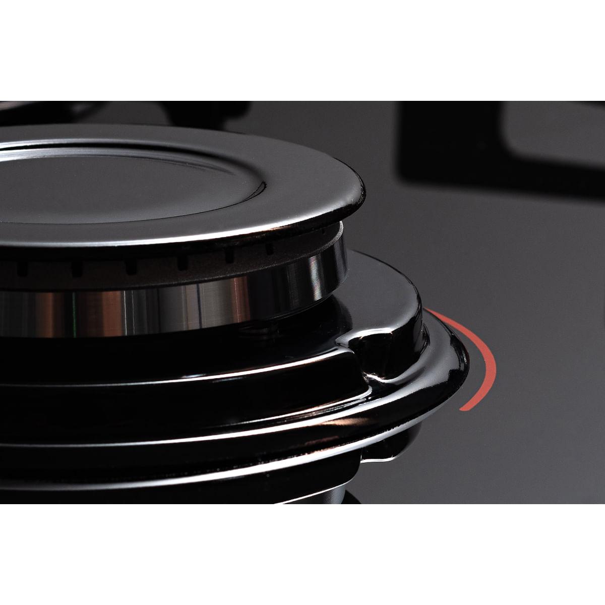Fogão Cooktop Fischer 4Q Fit Line Gás Mesa Vidro