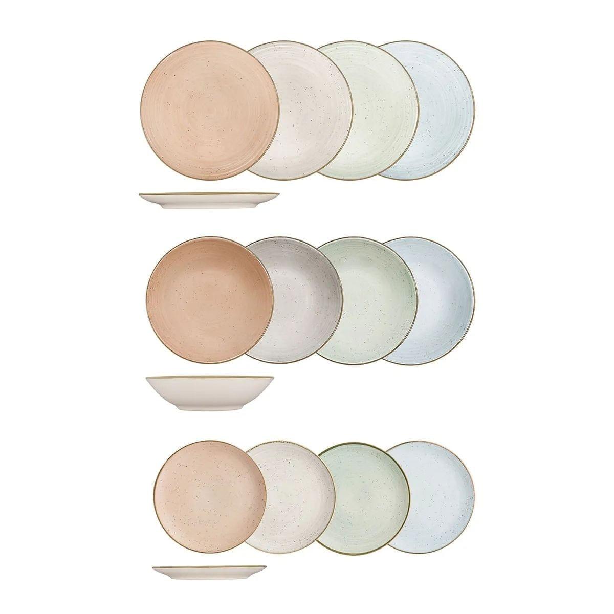 Aparelho de Jantar Oxford Unni Aquarela 12 Peças