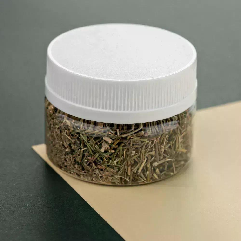 48un Pote Multiuso Plástico 100ml com Tampa Branco Preto G1510 Galvanotek