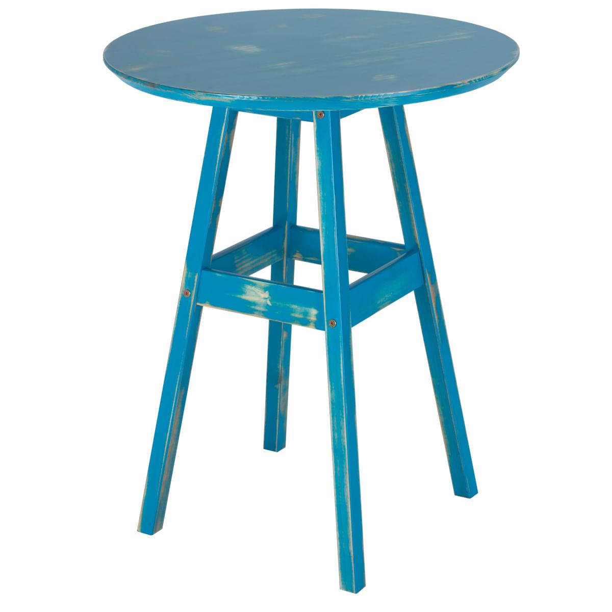 Mesa de Madeira Pub Rústica Tramontina 80 x 80 cm Azul 91452180