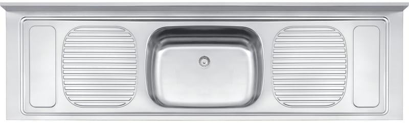 Pia Inox de Apoio com 1 Cuba Central Stratta 56 Plus 200x55cm Tramontina 93059607