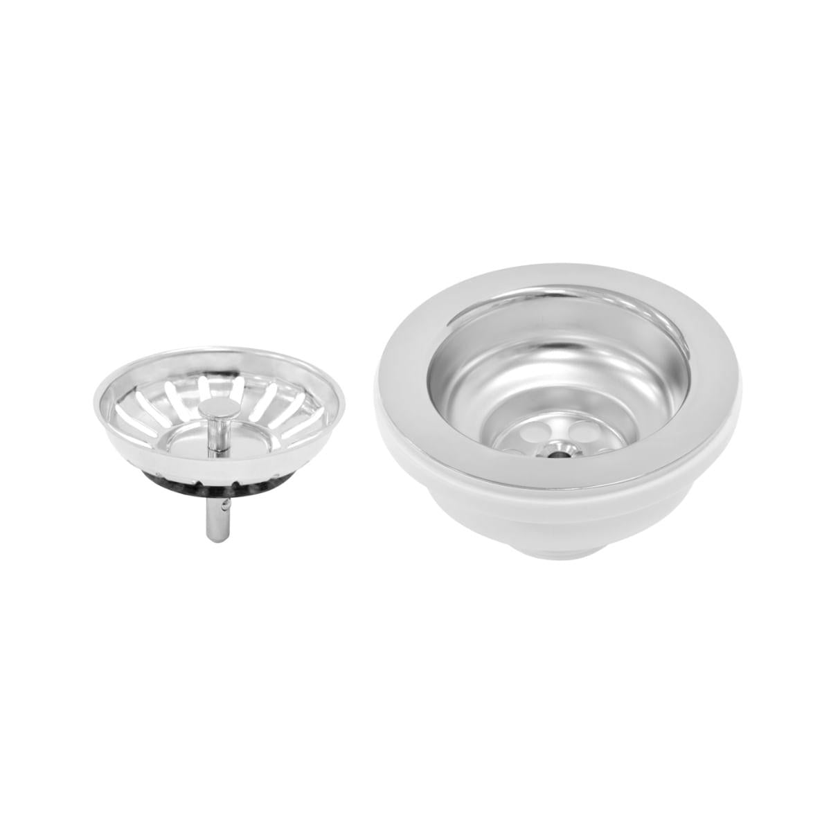 Cuba de Sobrepor Tramontina Morgana Compact 48 FX em Aço Inox Acetinado 55 x 42 cm com válvula