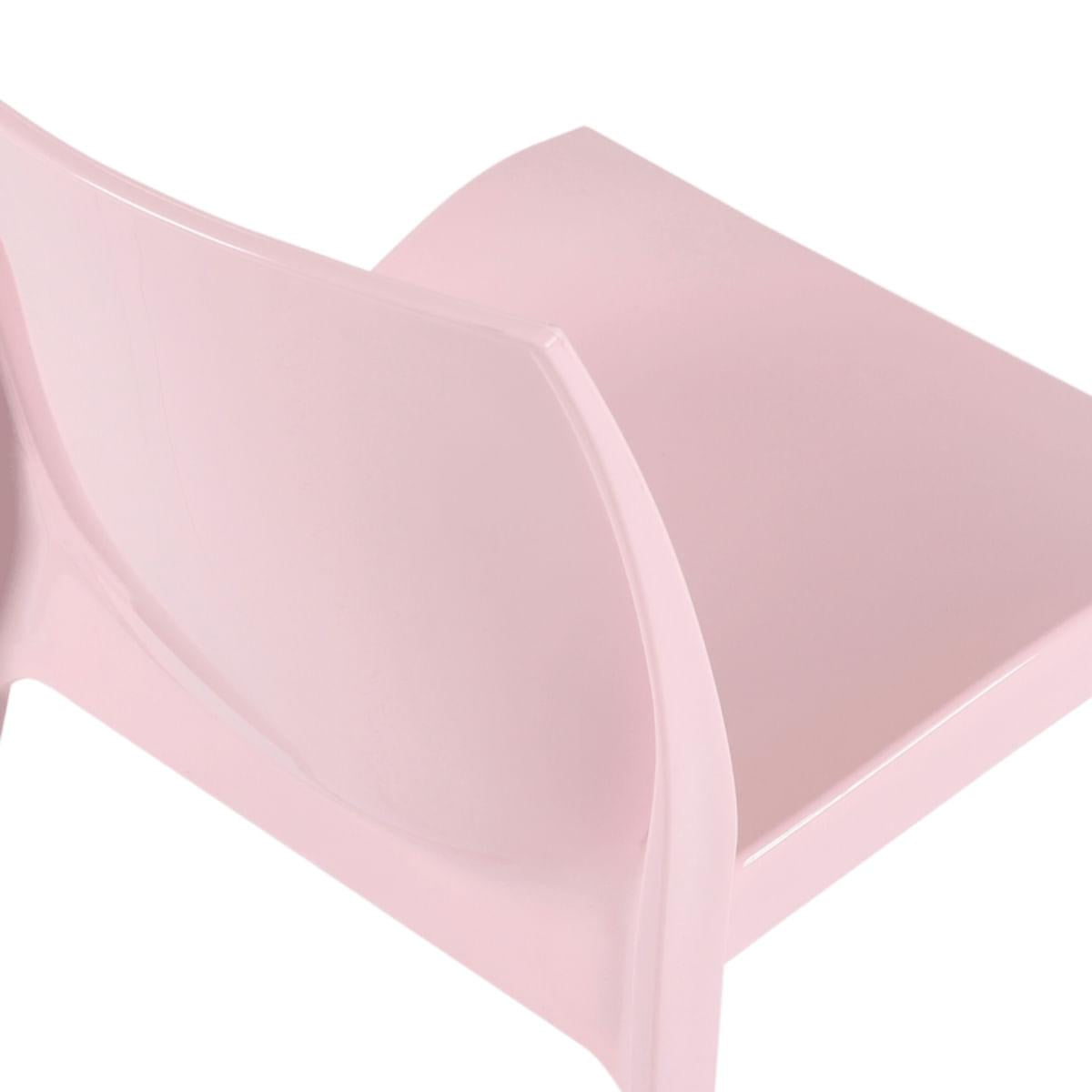 Kit 4 Cadeiras Tramontina Alice Rosa Claro Brilho em Polipropileno