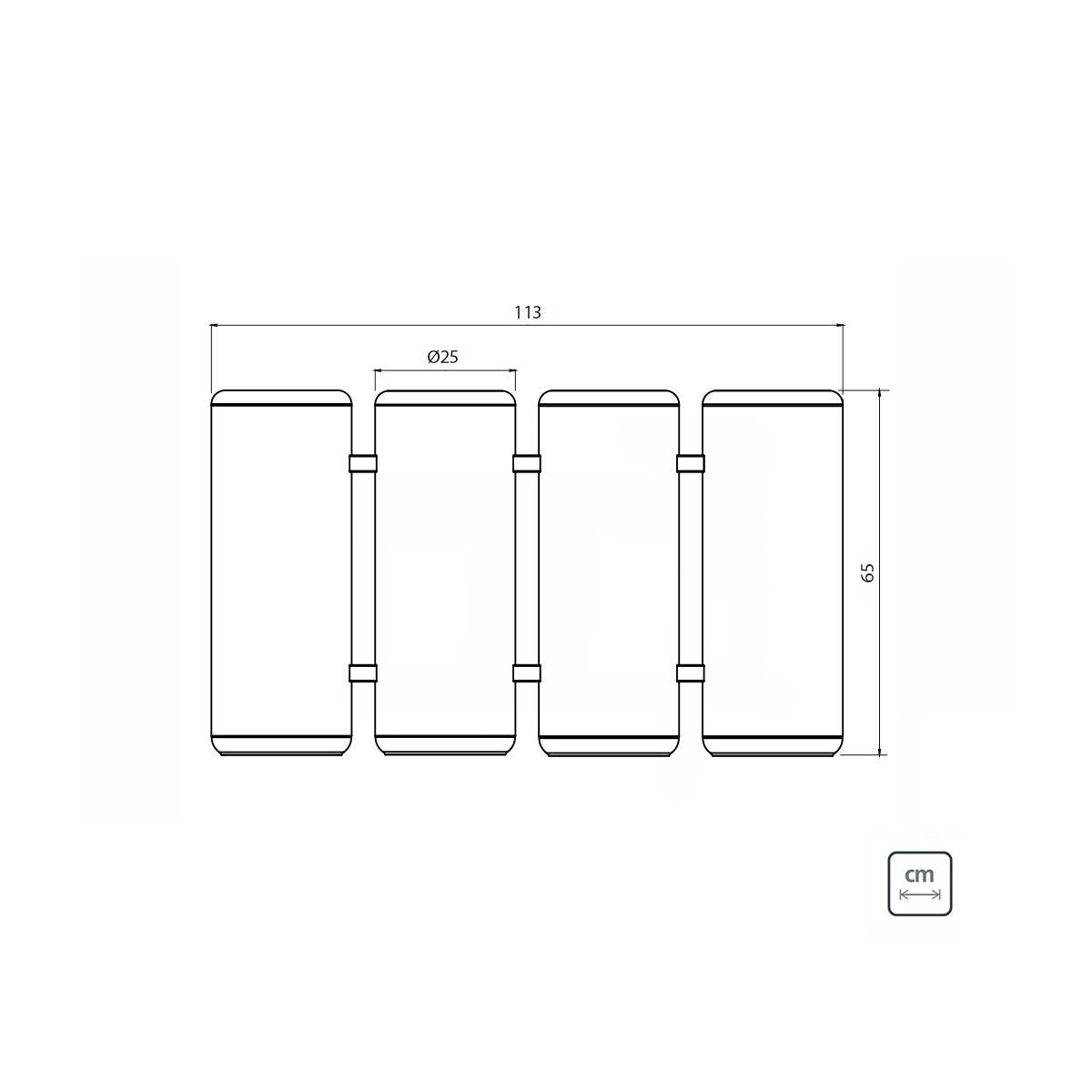 Conjunto de Lixeiras para Coleta Seletiva Tramontina Cápsula Selecta em Aço Inox 4 x 31 L