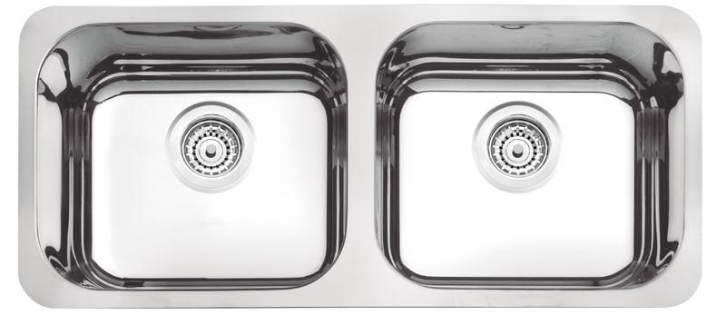 Cuba Dupla em Aço Inox Alto Brilho 89x39 cm Prime OUTLET Tramontina 94900284