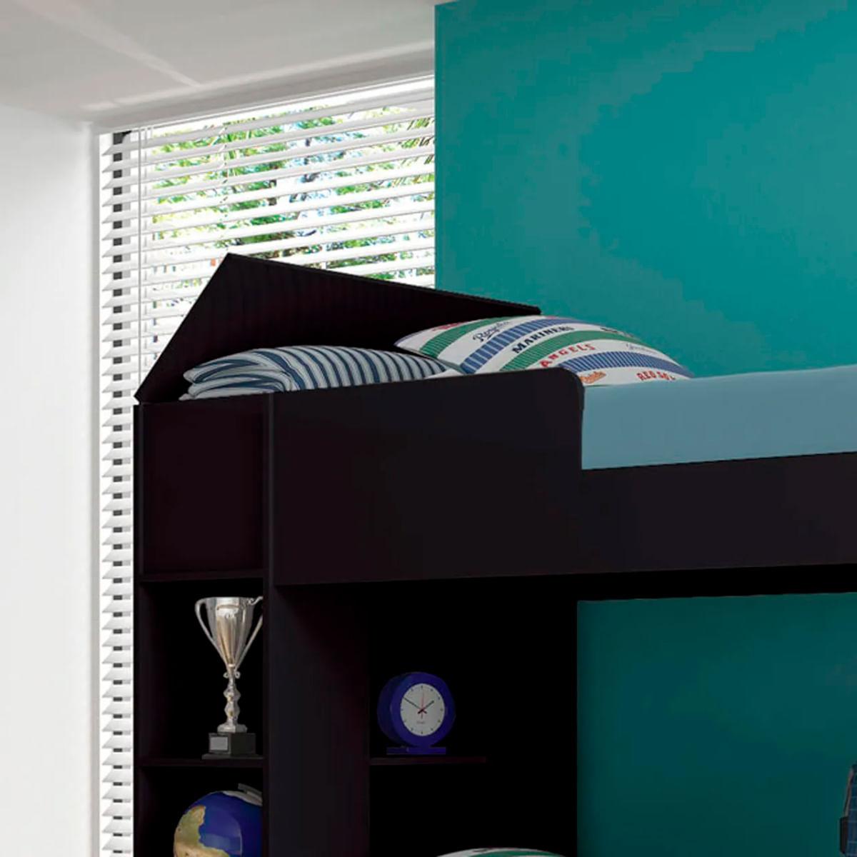 Treliche Ditália CM-15 Preto com Cama Auxiliar e Prateleiras