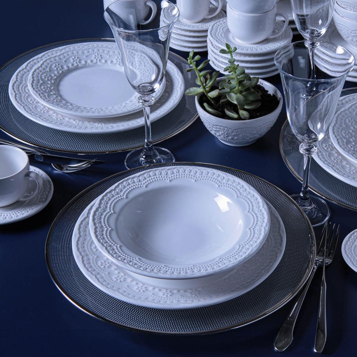 Aparelho de Jantar 30 Peças Madeleine Branco Porto Brasil