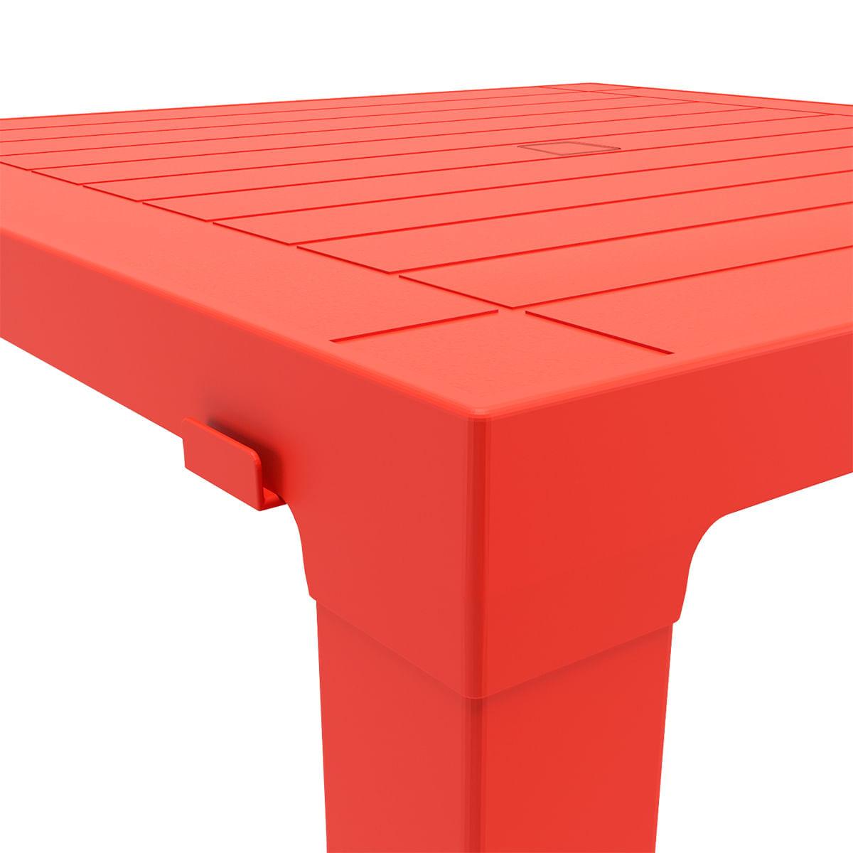 Mesa Niala Quadrada Preta 80cm em Polipropileno Plaxmetal