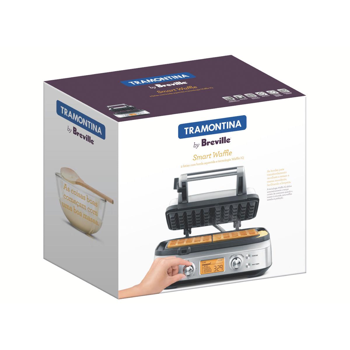 Máquina de Waffle Tramontina by Breville em Aço Inox Fosco 12 Funções 127 V