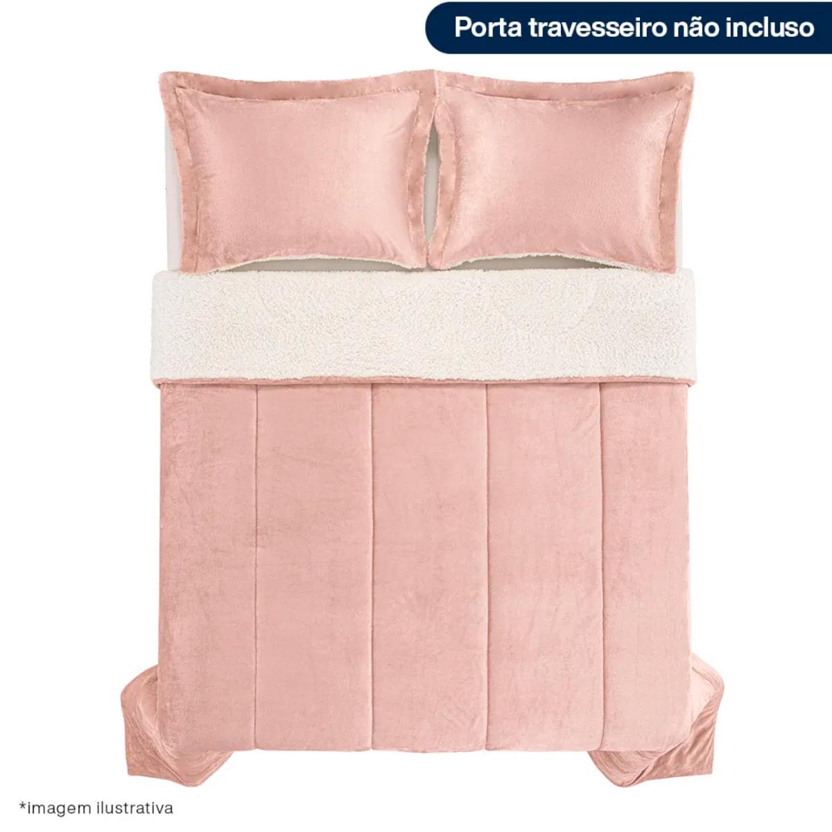 Edredom de Microfibra Queen Karsten com Sonata Rosé Natural