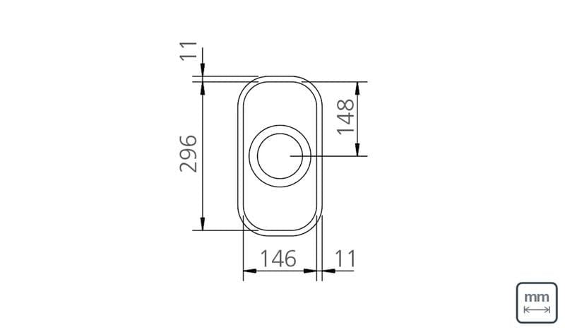 Cuba em Aço Inox Auxiliar 15 BL 15x30 cm Alto Brilho OUTLET Tramontina 94900447