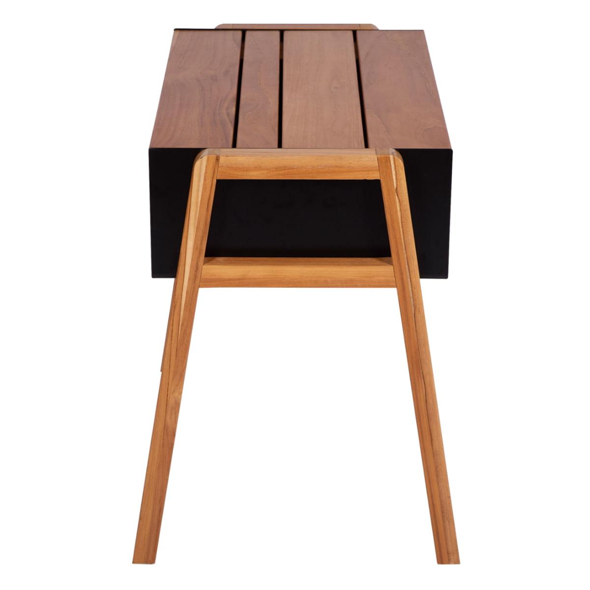 Mesa de Apoio Multiuso Tramontina Verona em Madeira Teca Verniz Incolor