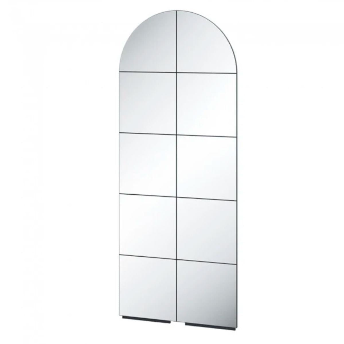 Painel Espelhado de Chão 72x182 cm Nature Preto ES25 Dalla Costa