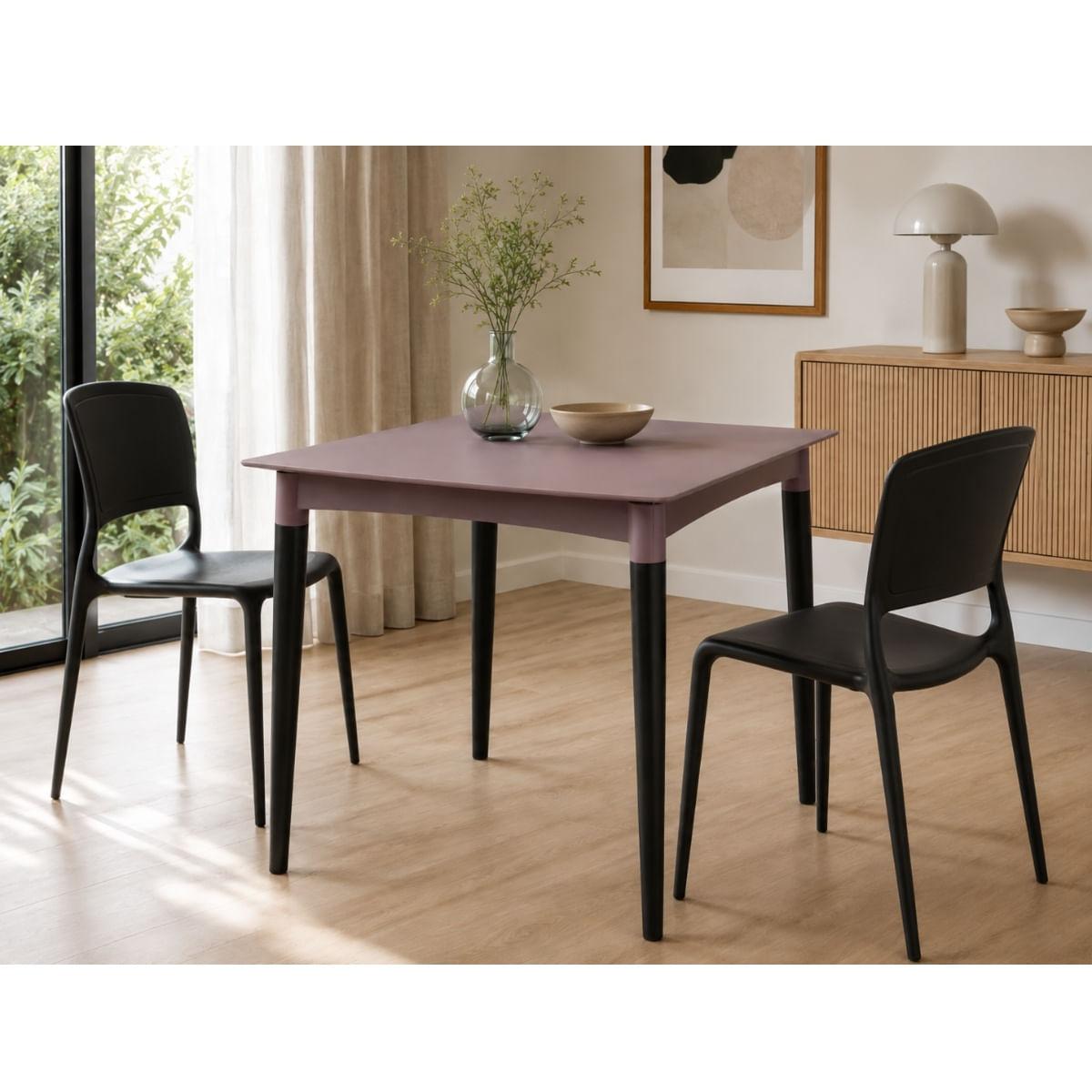 Mesa Tramontina Diana Camurça 70cm em Polipropileno com Pés de Madeira