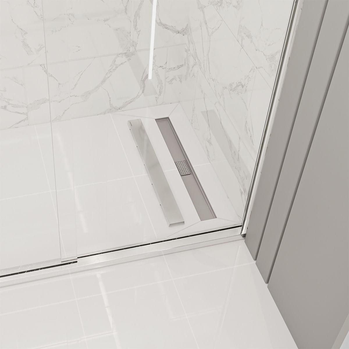 Ralo Neo Tramontina Slim com Tampa em Aço Inox 80x7,5 cm