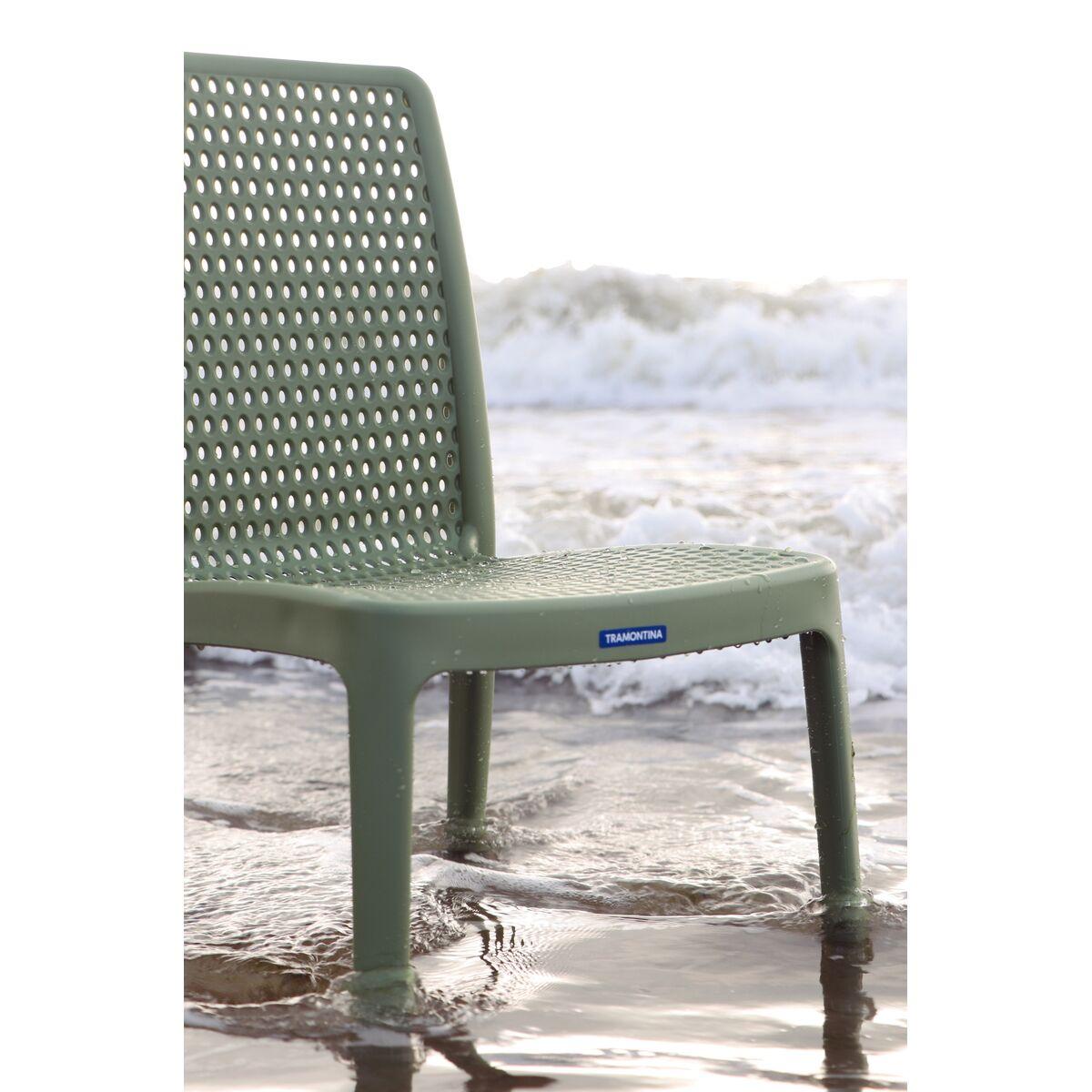 Cadeira Tramontina Isabelle em Polipropileno Ocean +Clean Verde Oliva