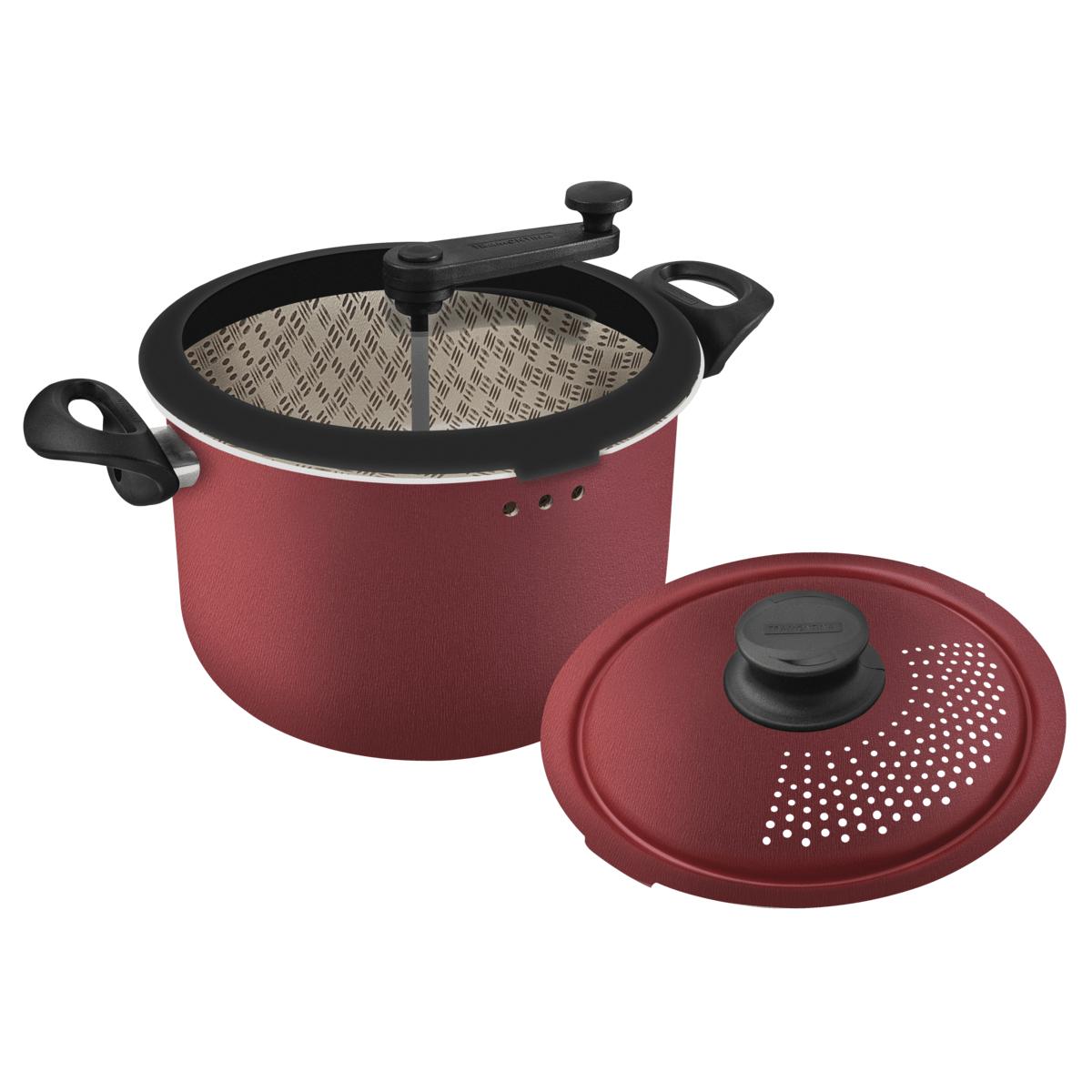 Panela 3 em 1 de alumínio Paris Vermelho Tramontina 20598710