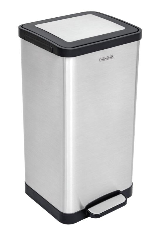 Lixeira Inox com Pedal 15 Litros Quadratta OUTLET Tramontina 94900473