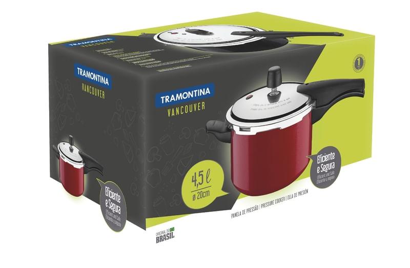 Panela de Pressão Vermelha Vancouver 4,5 Litros Tramontina 20581720