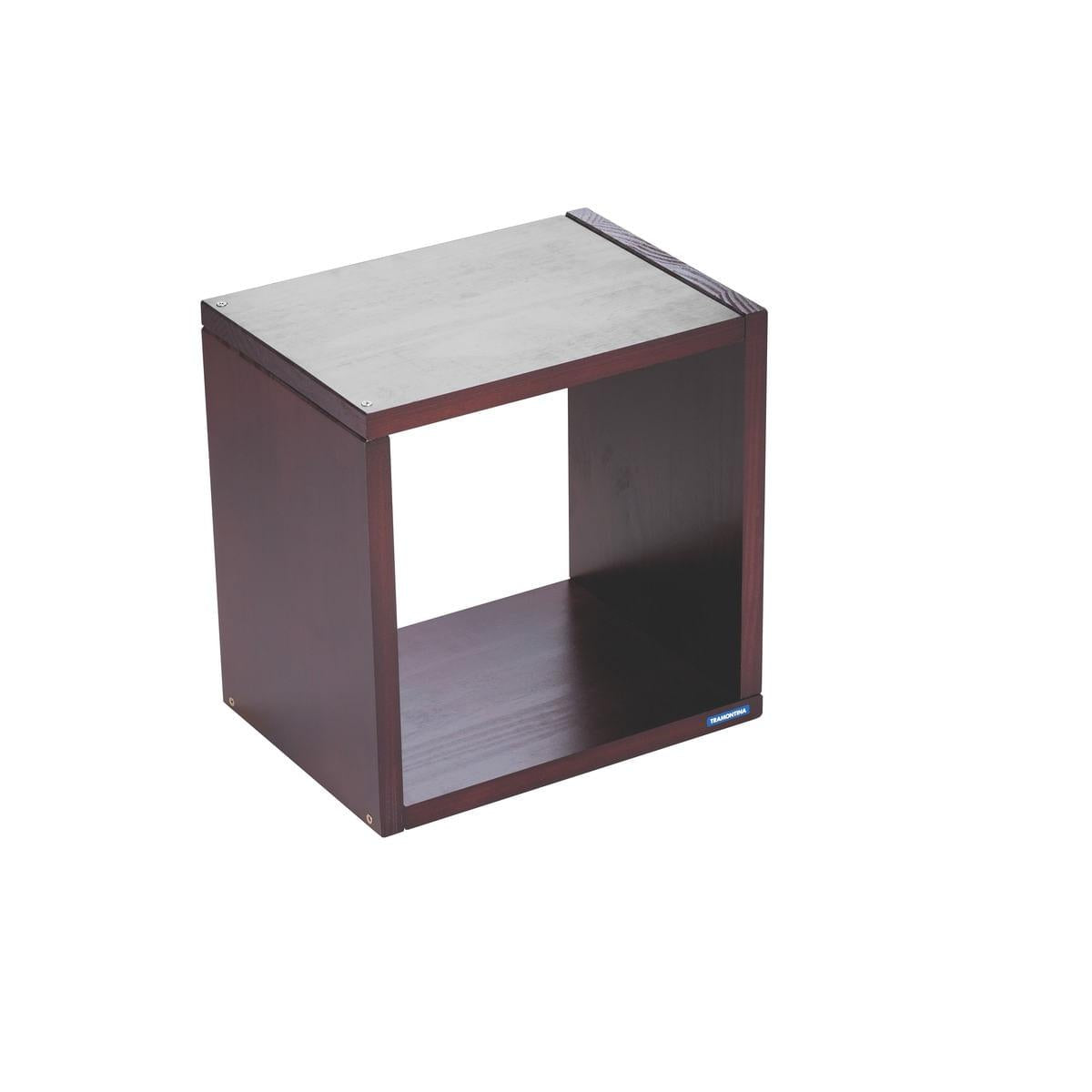 Cubo Tramontina 30 x 30 x 22 cm em Madeira Pinus Tabaco