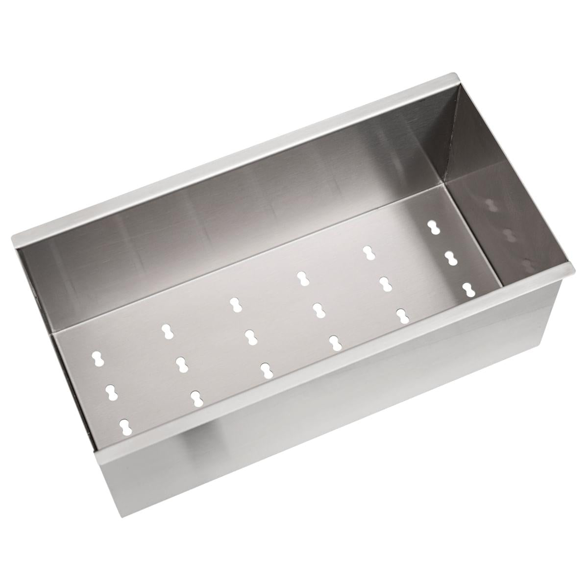 Escorredor Profundo Tramontina em Aço Inox Scotch Brite para Sobrepor no Canal Organizador 30x15 cm
