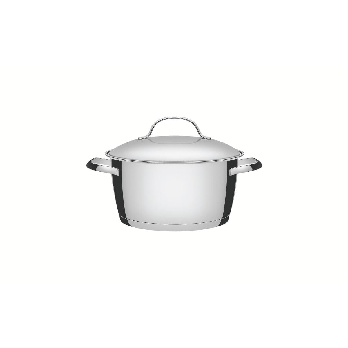 Caçarola Funda Tramontina Allegra Aço Inox Fundo Triplo 16 cm 1,5 L