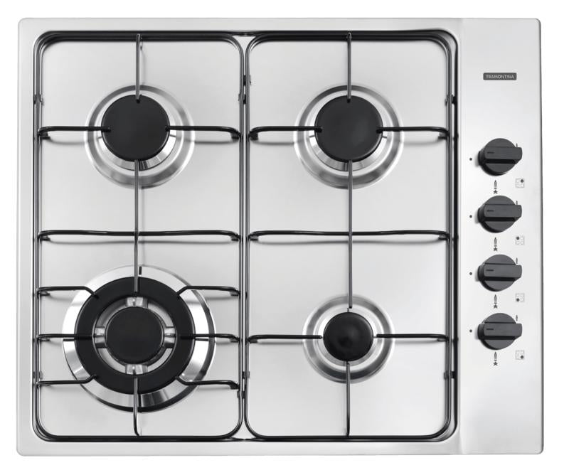 Cooktop Inox 4 Queimadores New Square 4GX Tri 60 Tramontina 94701211