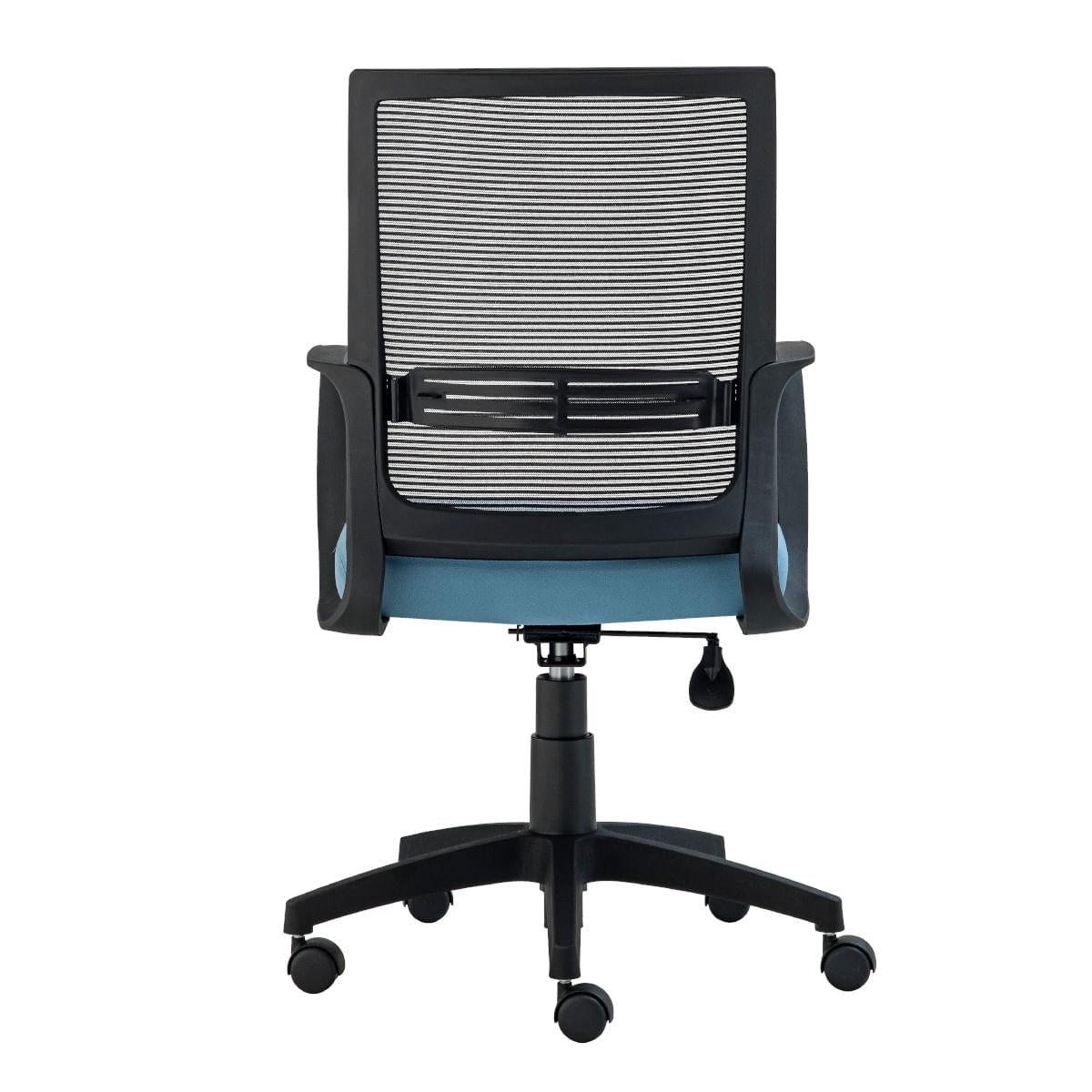 Cadeira de Escritório Giratória Stay Roal Preto/Azul Encosto em Tela Base em Nylon