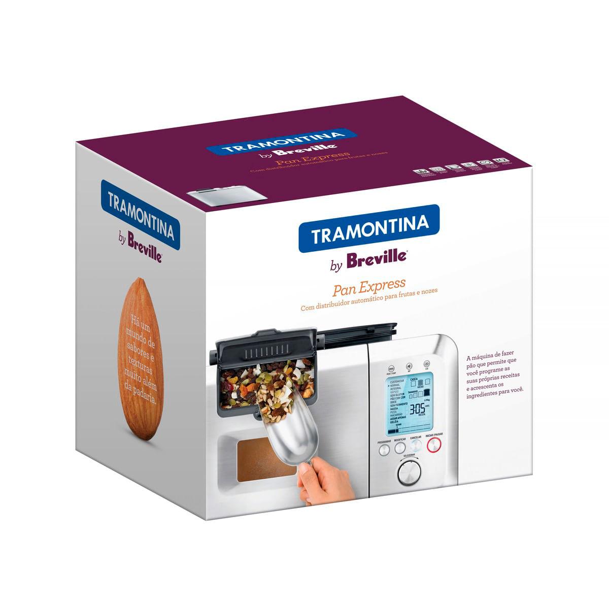 Panificadora Tramontina by Breville Pan Express em Aço Inox com Timer 220 V