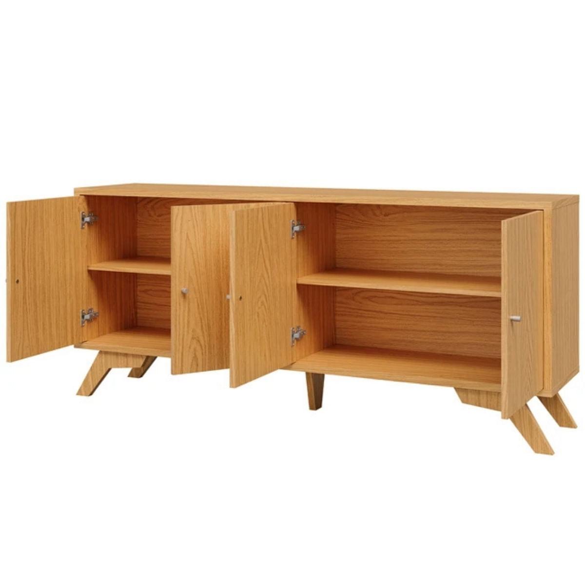 Balcão Buffet 180cm 4 Portas Carvalho Rosé Dalla Costa