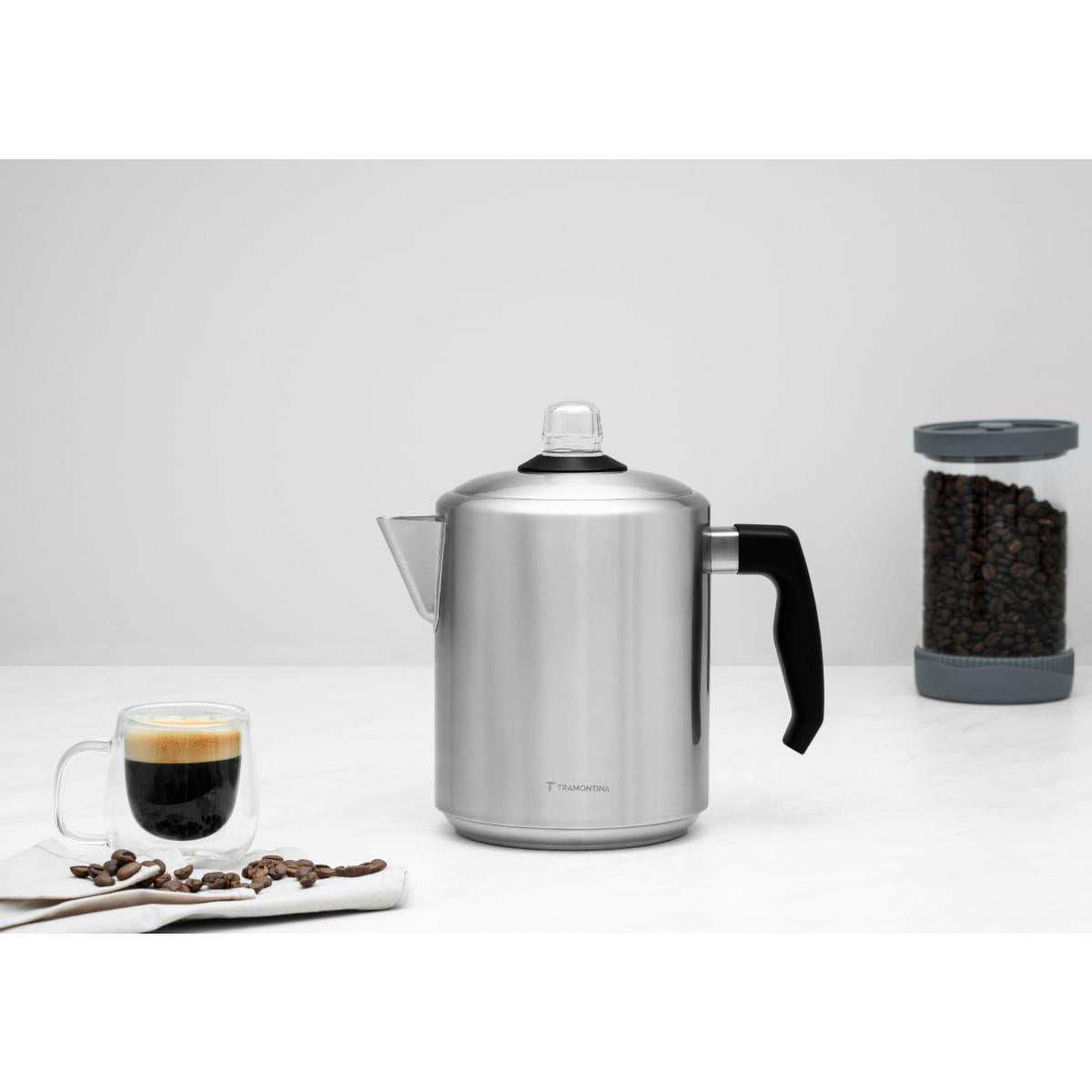 Cafeteira Percoladora Tramontina Aço Inox e Baquelite 2 L