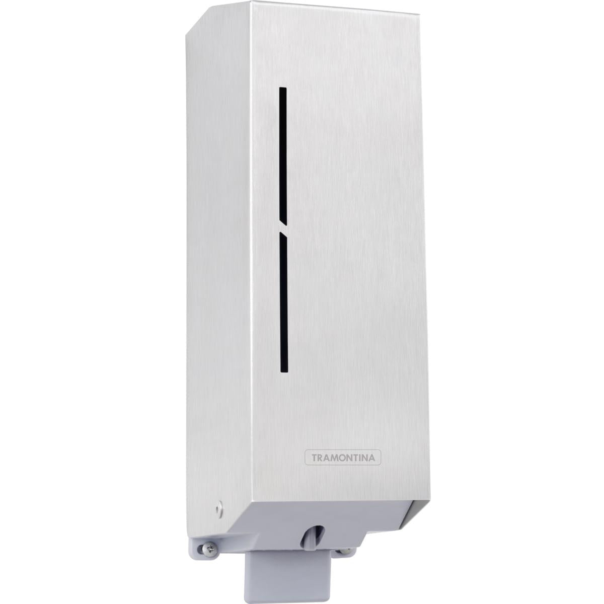 Dispenser para Sabão Líquido Tramontina em Aço Inox com Acabamento Scotch Brite e Recipiente em ABS