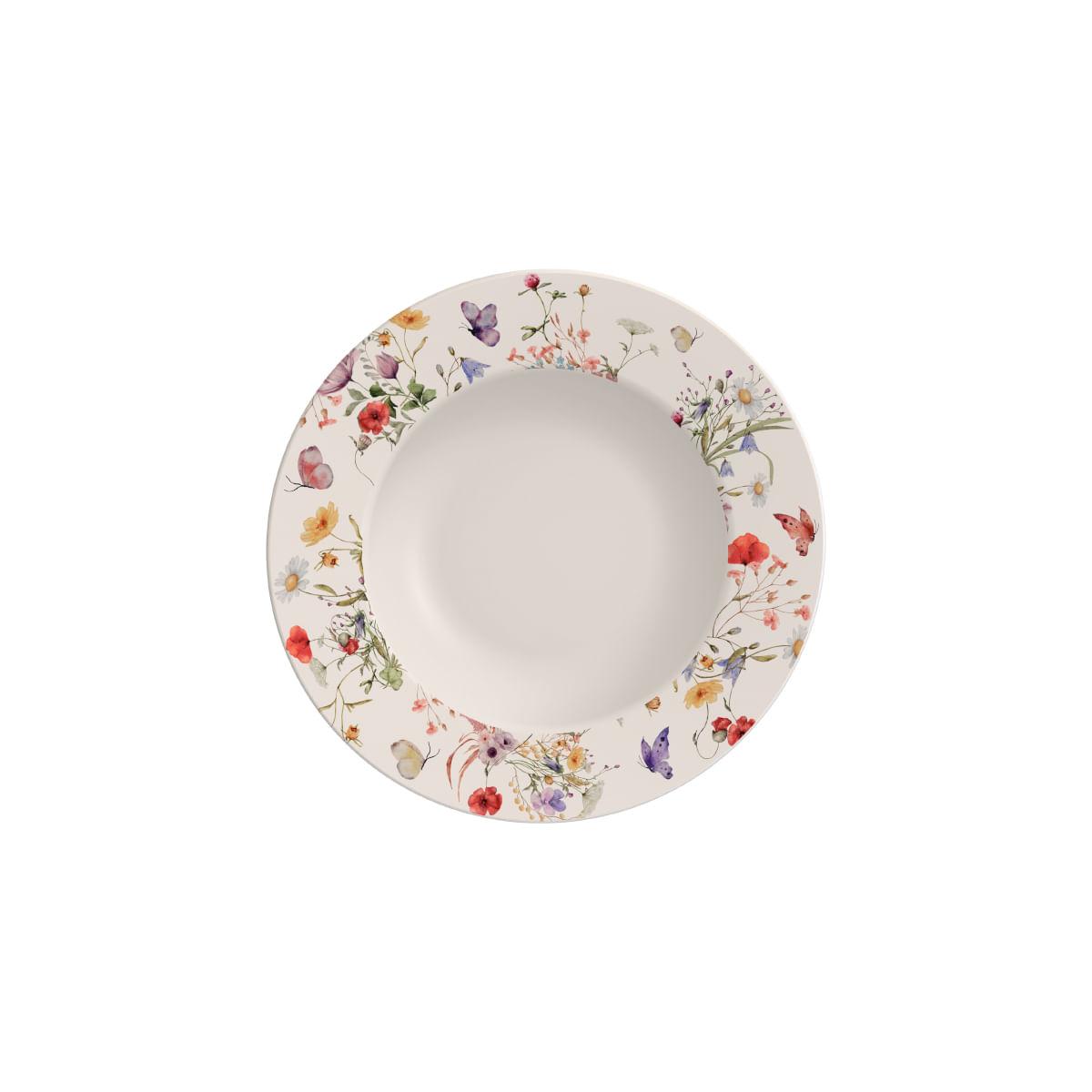 Aparelho de Jantar Tramontina Ana Clara em Porcelana Decorada 20 Peças