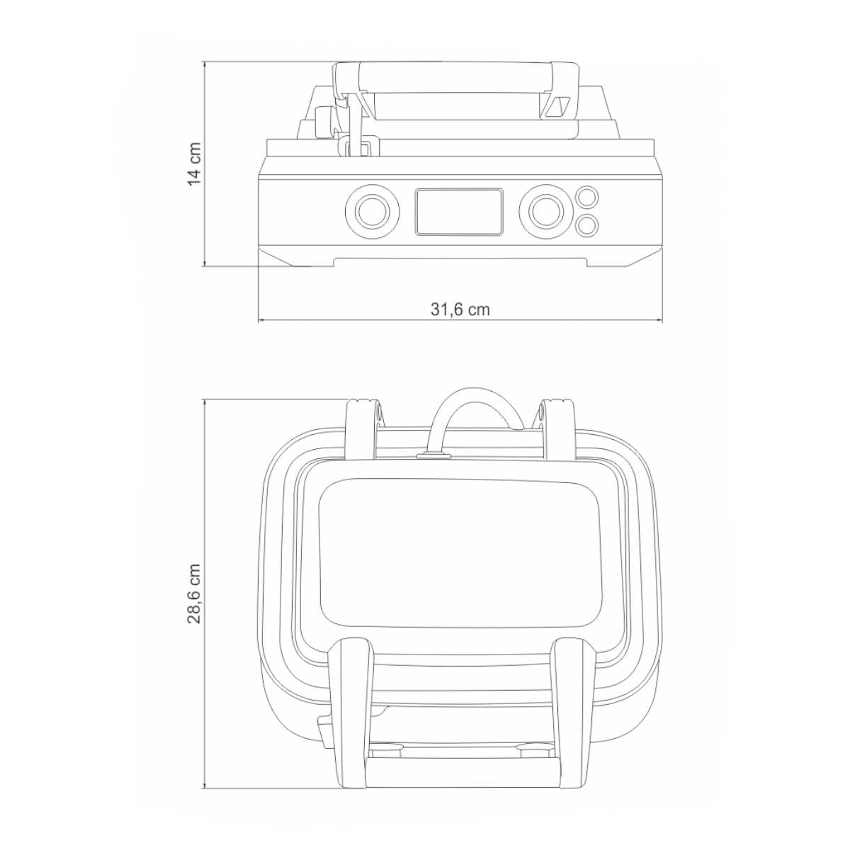 Máquina de Waffle Tramontina by Breville em Aço Inox Fosco 12 Funções 127 V