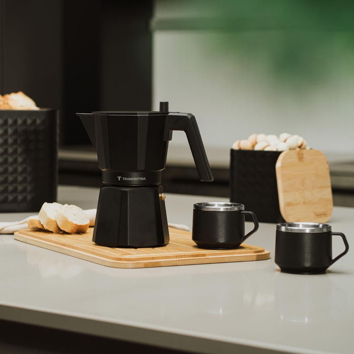 Cafeteira Espresso Italiana Tramontina em Alumínio Preto 320ml