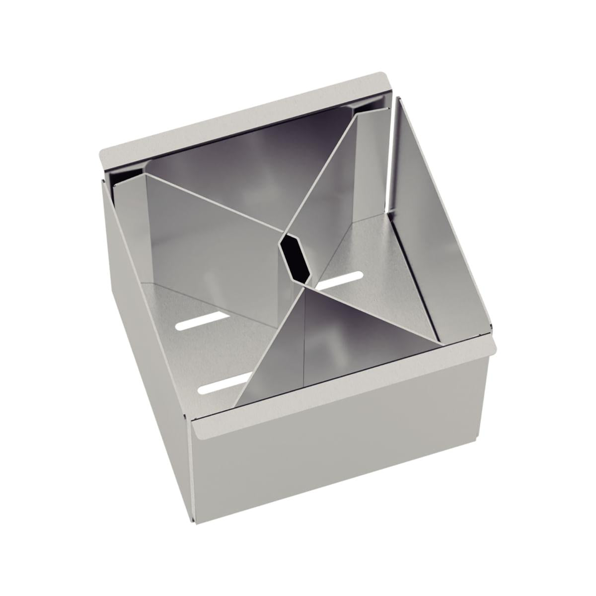 Porta Talheres Tramontina em Aço Inox Scotch Brite 16 x 15 cm para uso no Canal Organizador