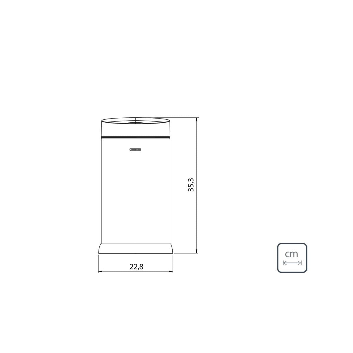 Lixeira Tramontina Smart Automática com Sensor em Aço Inox com Acabamento Scotch Brite 6 Litros